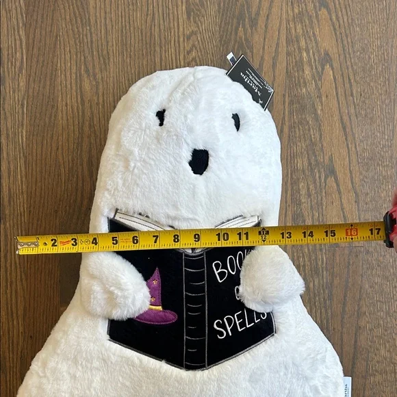 Martha Stewart Ghost Pillow with Book of Spells— white and black - Picture 6 of 6